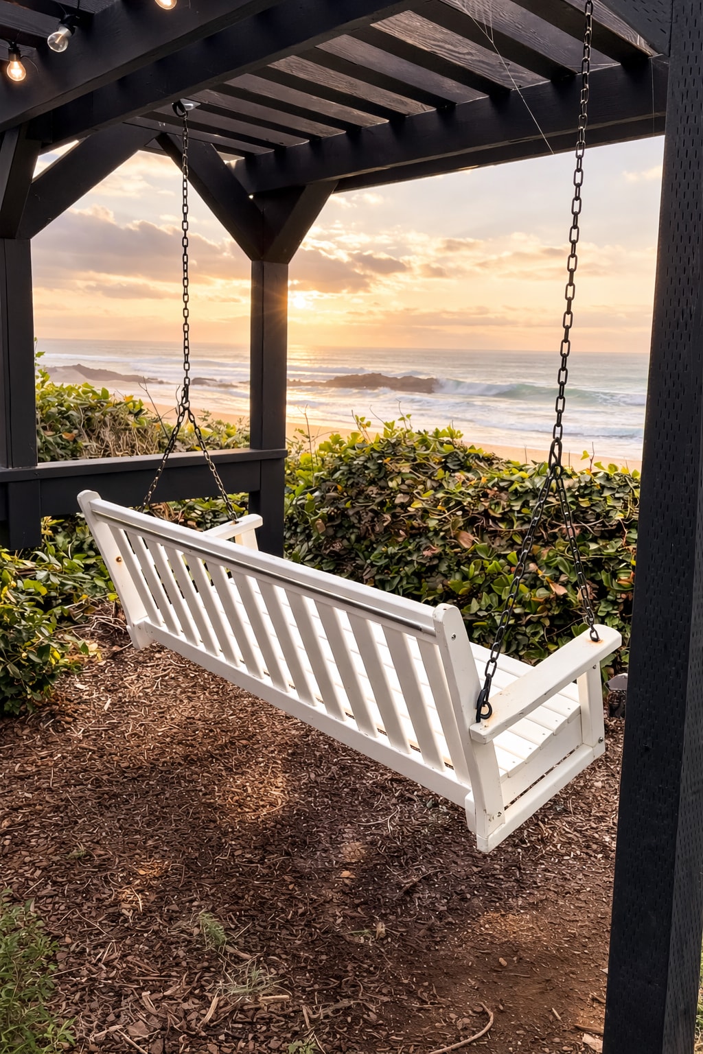 Swing overlooking the ocean